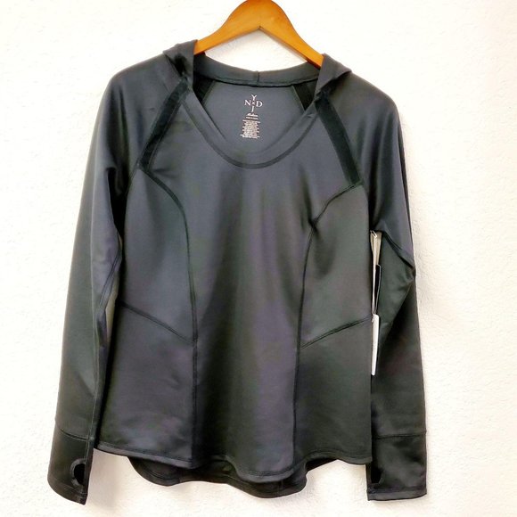 NYDJ Tops - NYDJ City/Sport Fitted Athletic Hoodie Thumb Hole Size M